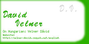 david velner business card