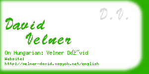 david velner business card